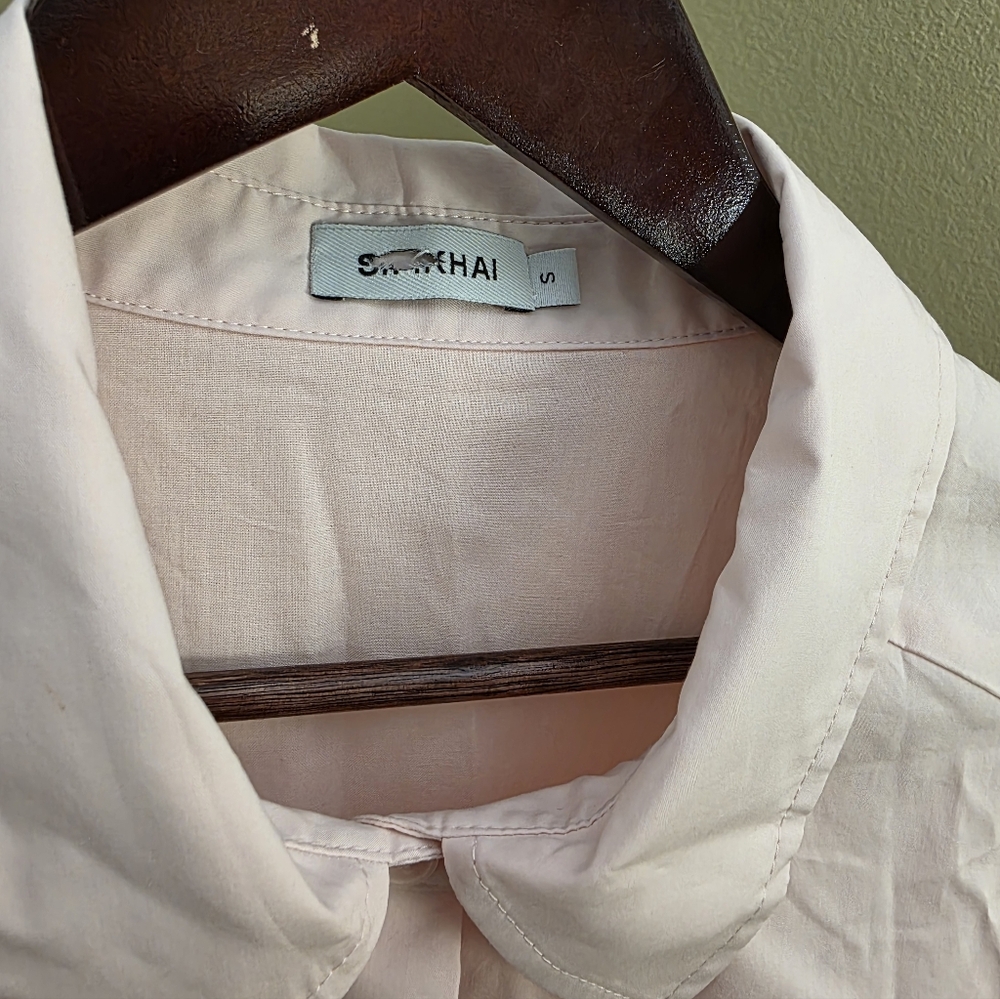Big Sale! SIMKHAI Jazz Poplin Pintuck Midi Shirtdress - Picture 8 of 9